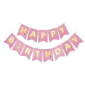 Geburtstag Banner Papier Bunting Garland Banner alles Gute zum Geburtstag Dekor Baby Boy Girl Party liefert Gold rosa Silber Partyzubehör